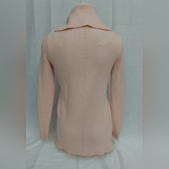 Peck & Peck 2 Ply 100% Cashmere Sweater PINK cowl neck pullover - Picture 6 of 9